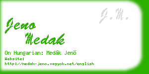 jeno medak business card